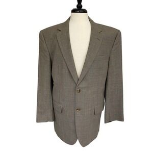 Jos. A. Bank Brown Plaid Wool Blazer 42R